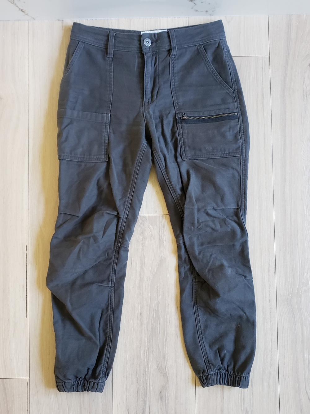 REI Co-op Pants Womens 2 Petite Dark Grey Trailsmith Utility Cargo Hiking Jogger